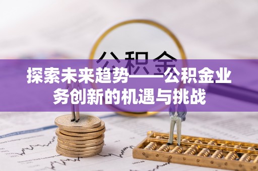 湘西探索未来趋势——公积金业务创新的机遇与挑战