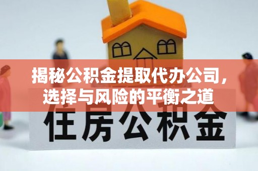 湘西揭秘公积金提取代办公司，选择与风险的平衡之道