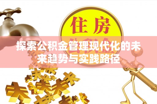 湘西探索公积金管理现代化的未来趋势与实践路径