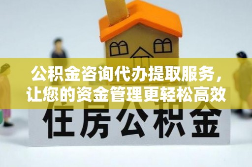 湘西公积金咨询代办提取服务，让您的资金管理更轻松高效