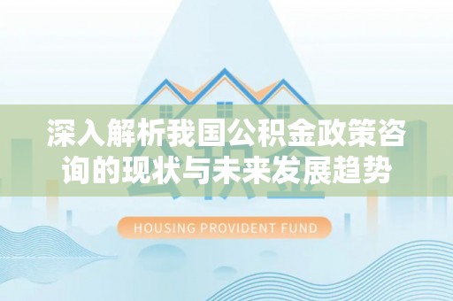 湘西深入解析我国公积金政策咨询的现状与未来发展趋势